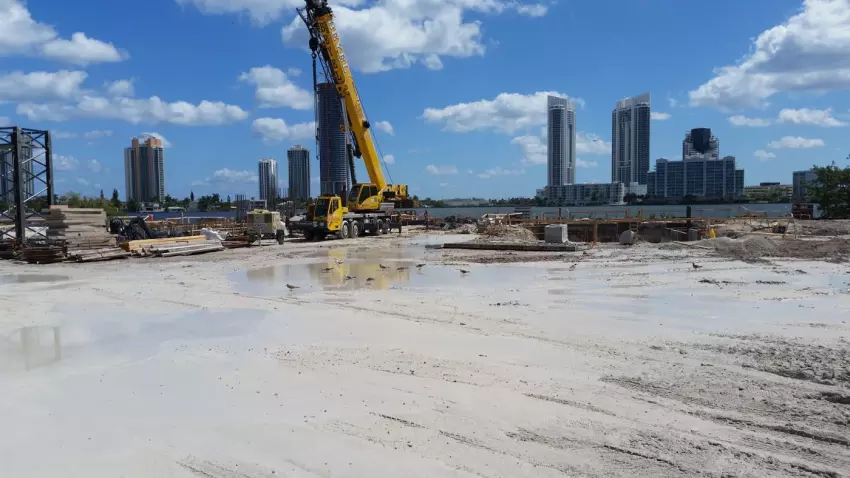 Commercial construction site, Miami