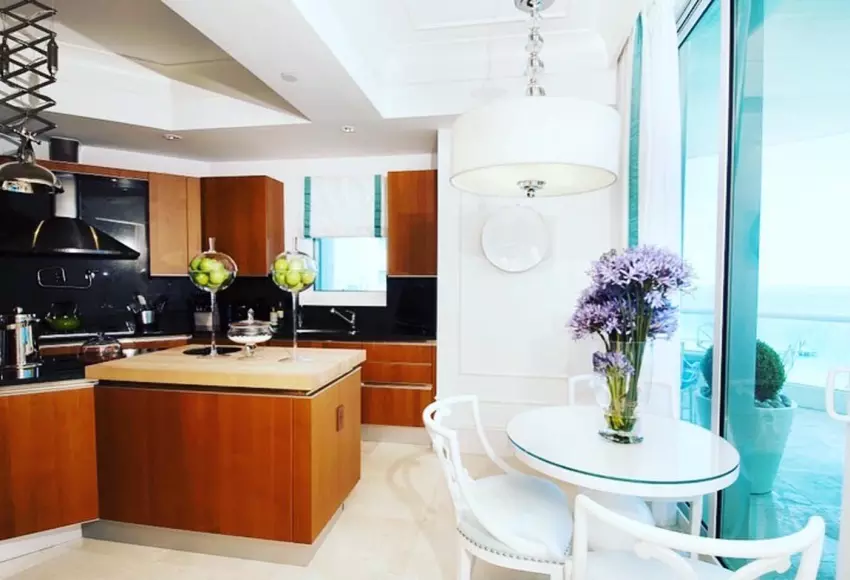 Model residence kitchen, waterfront Miami