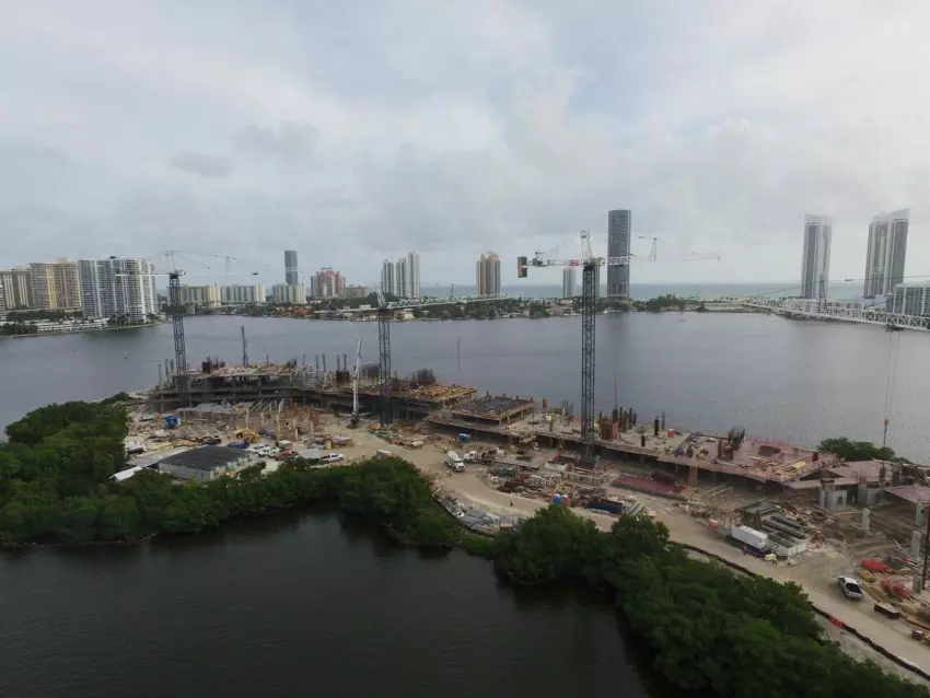 Waterfront development under construction